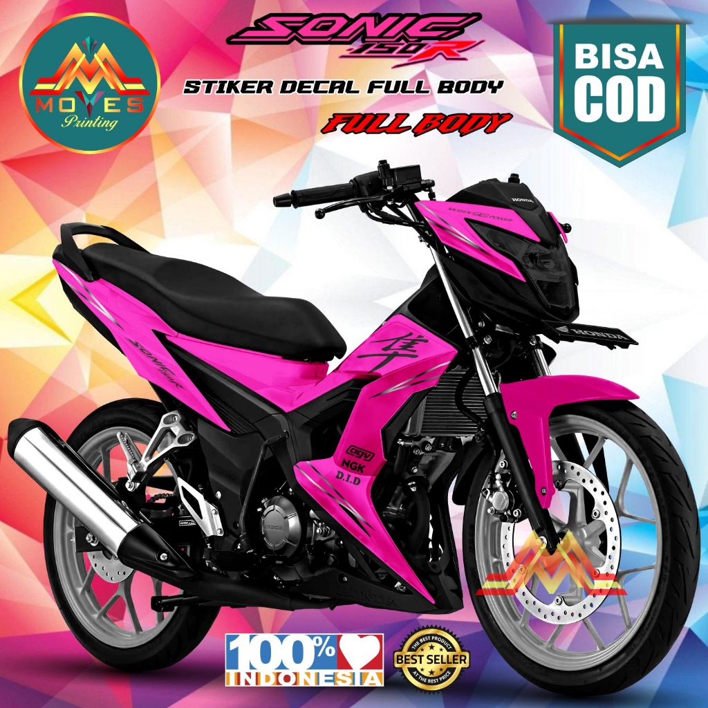 Terbaru ( COD ) Decal Stiker Sticker Motor Full Body Honda Sonic 150R Motif Polosan Stiker variasi S