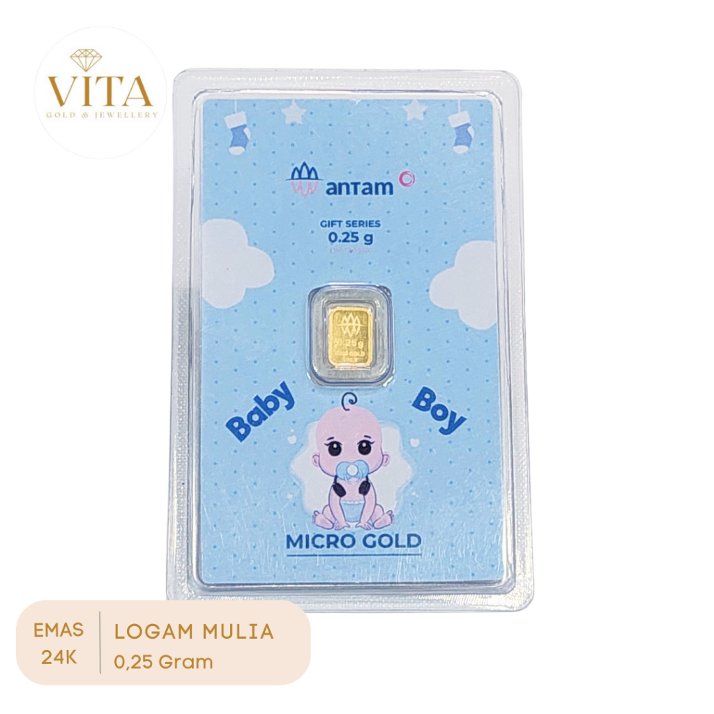 Logam Mulia Antam Hartadinata Gift Series Micro Gold 0,25 Gram Kadar 24K