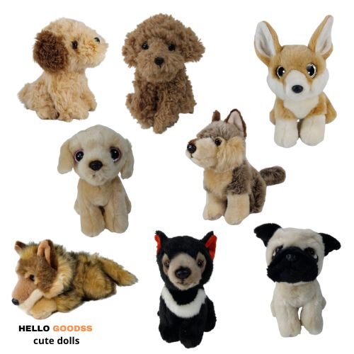 BONEKA ANIMAL PREMIUM ANJING PUDDLE CORGIE  WOLF SERIGALA BULLDOG TASMANIA PUG - UKURAN S ( COCOK UN