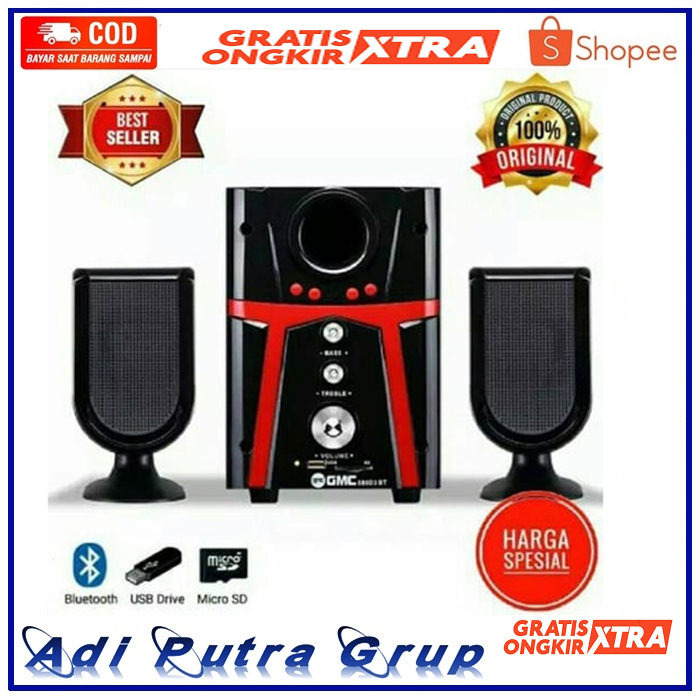 Speaker aktif bluetooth gmc 888D3 Speaker Subwoofer mega bass Original