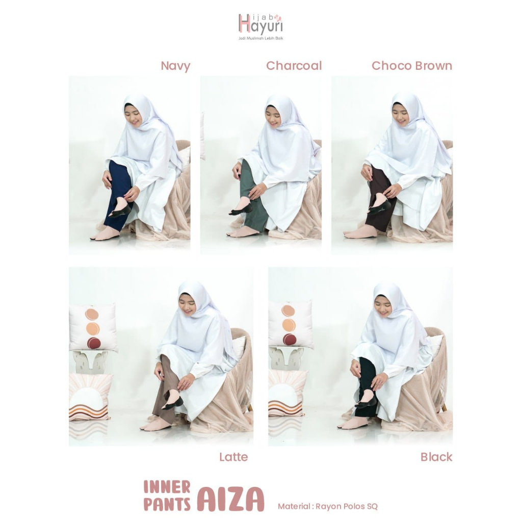 HIJAB HAYURI INNER PANTS AIZA Celamis Wanita Muslimah Celamis Dalaman Gamis Legging inner Panjang Jumbo