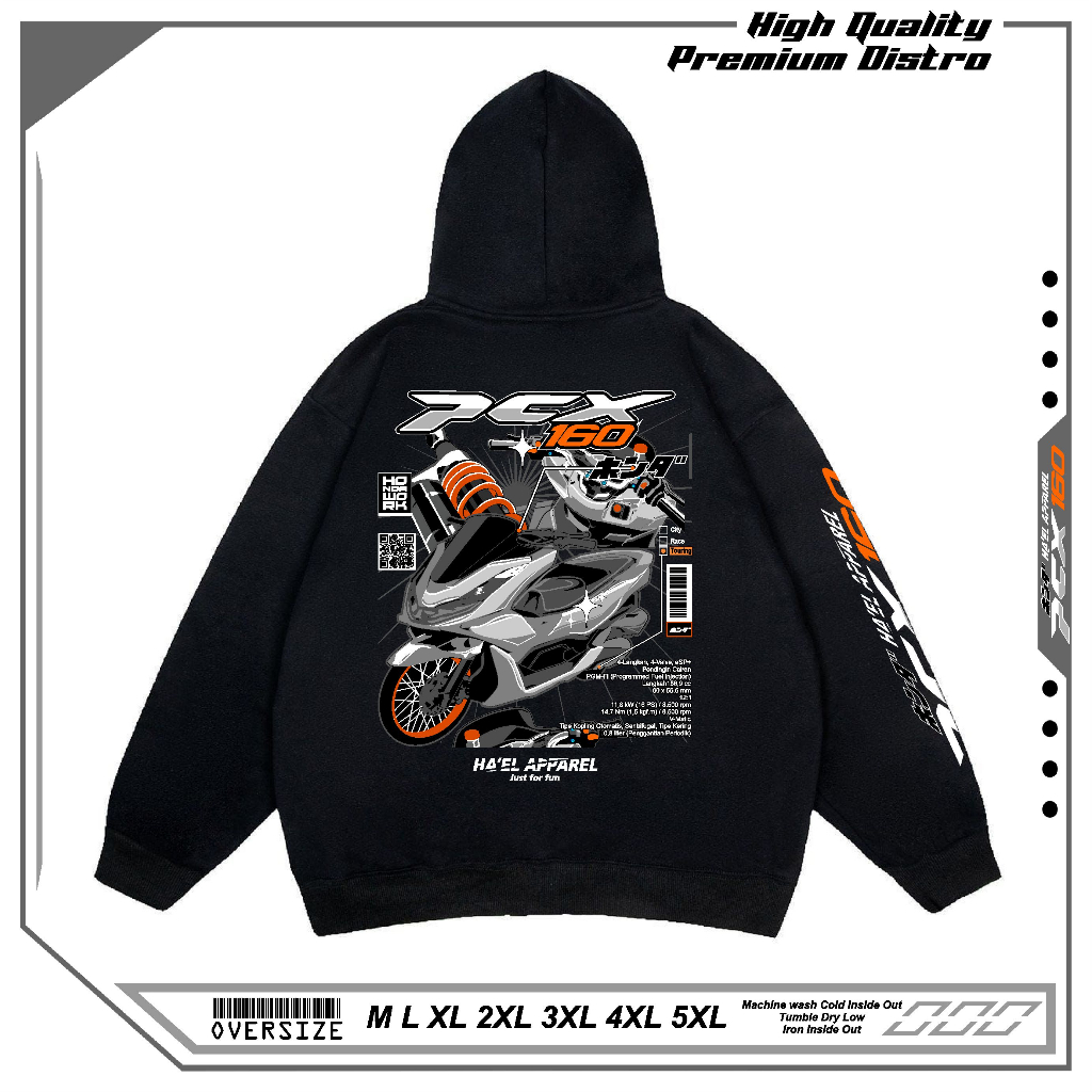 JAKET MOTOR PCX 160 " HONDA PCX160 "  | HOODIE PRIA BIG SIZE ( M - 6XL ) HOODIE PRIA JUMBO XXXXL | J