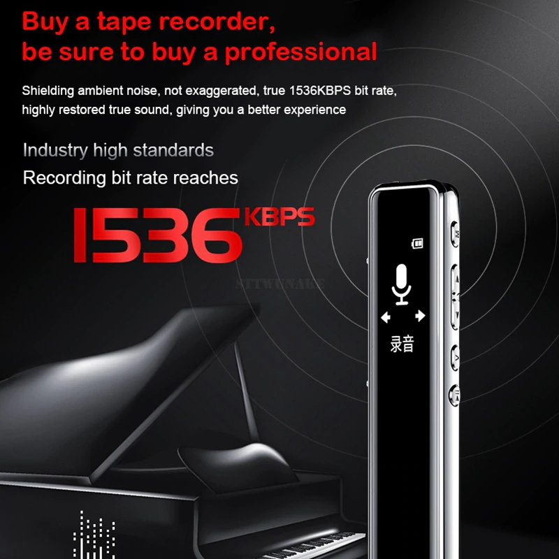 AKN88 - STTWUNAKE STK2 Mini Digital Voice Recorder Audio Noise Reduction 8GB