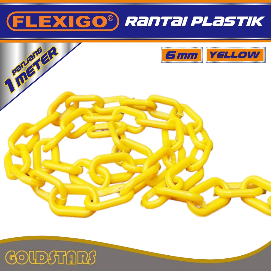 Rantai Plastik Traffic Cone Plastic Chain 6 mm Flexigo ( 1 meter )