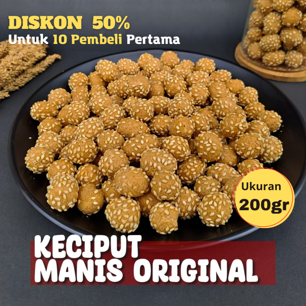 

KUE KECIPUT MANIS WIJEN ONDE MINI KERING GURIH UKURAN 200 GRAM