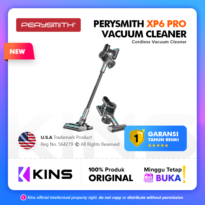 PerySmith XP6 Pro Cordless Vacuum Cleaner Portable Penyedot Debu Vacum