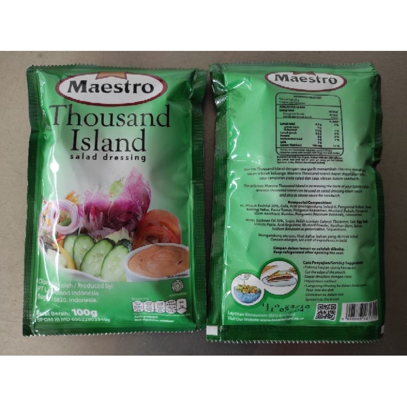 

Maestro Mayonais Thousand Island Salad Dressing 100gr