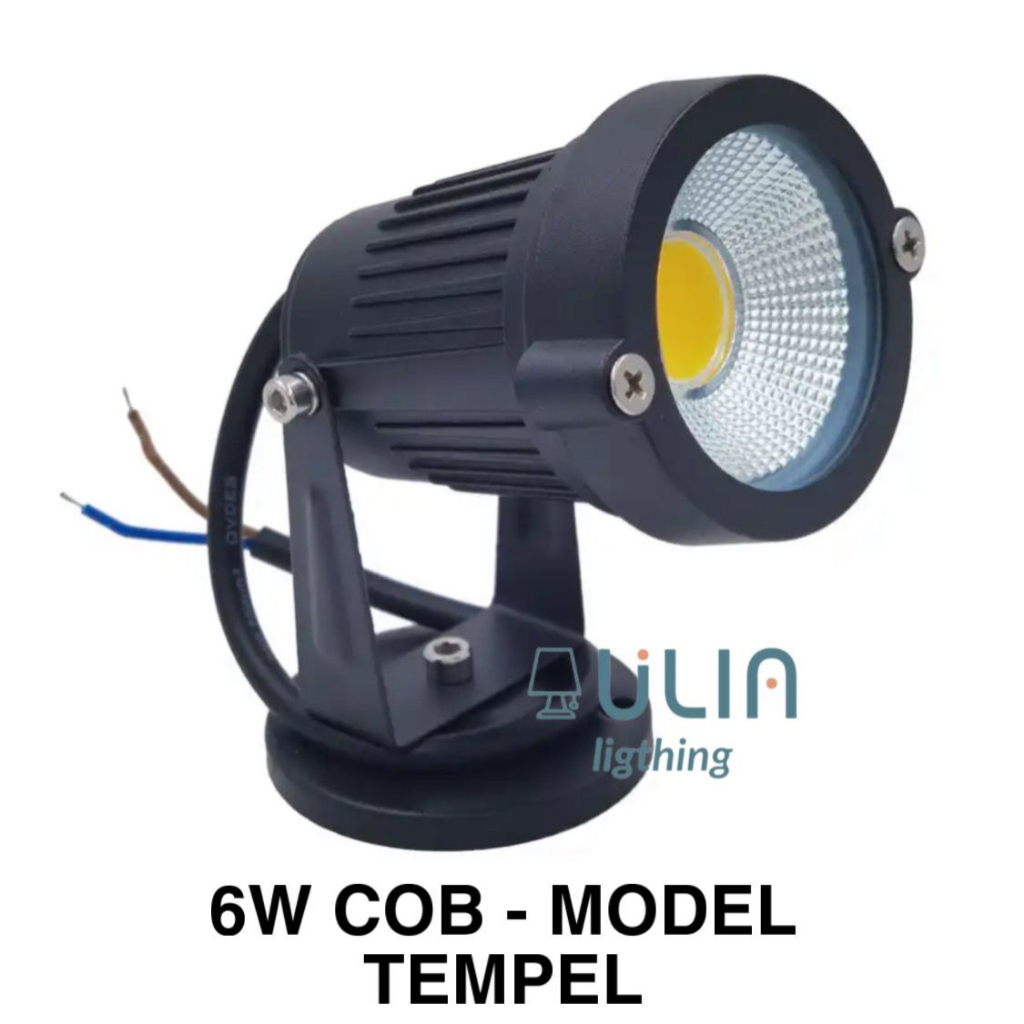 Lampu Sorot 6w Taman Led Spot Light Model Tancap Tempel Watetproof 6 Mata Cob W Watt Outdoor Putih Kuning Piringan Plafon Cor Tanah Tanaman Lamp Garden