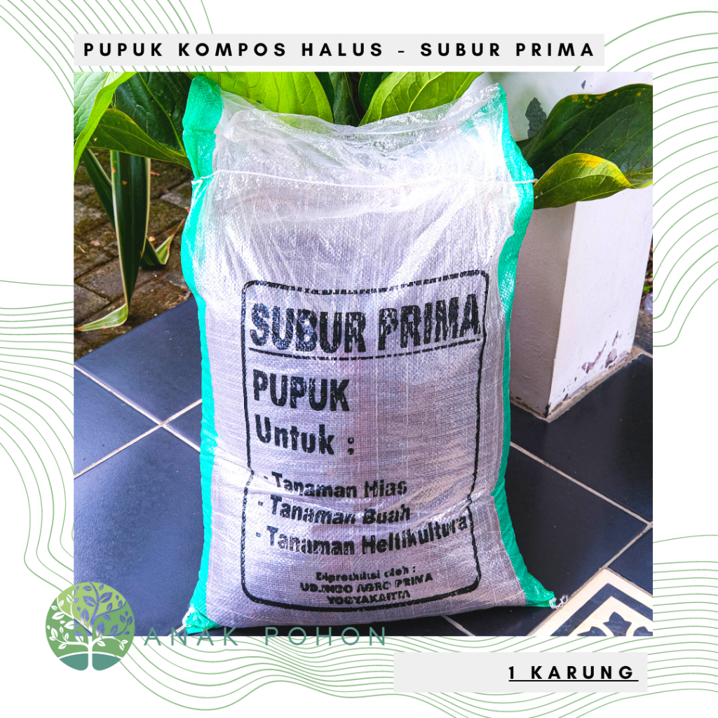 (1 KARUNG) Pupuk Kompos SUBUR PRIMA untuk Segala Jenis Tanaman Hias Buah Hortikultura