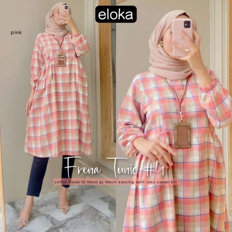 FRENA TUNIK #4 COTTON FLANEL ORI BY ELOKA