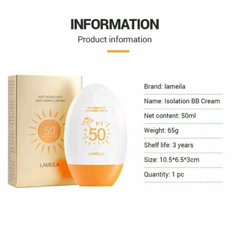 SUNCREEN LAMEILA UV CREAM SPF50+++ | SVMY | HYDRATING SUN PROTECTIVE CREAM