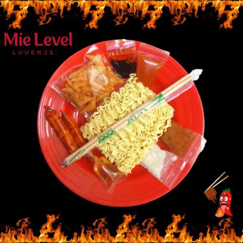 

mie level kemasan instan super pedas / mie level semarang / mie level Luuenj / mie level vanvan
