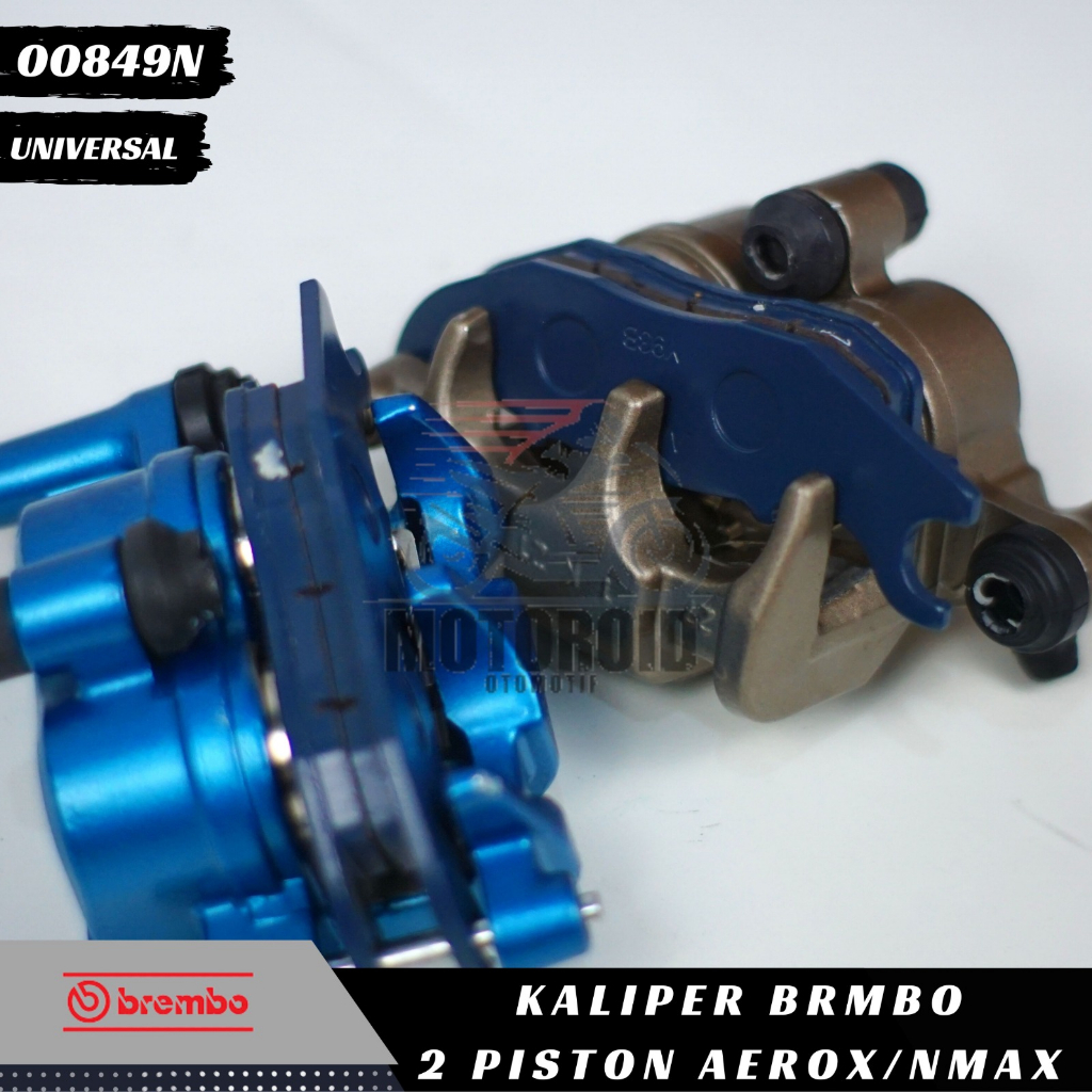 Kaliper Samurai Kanan Piston Breket Cnc  Ymh Nmax Aerox 155 2P Caliper BRB Colour