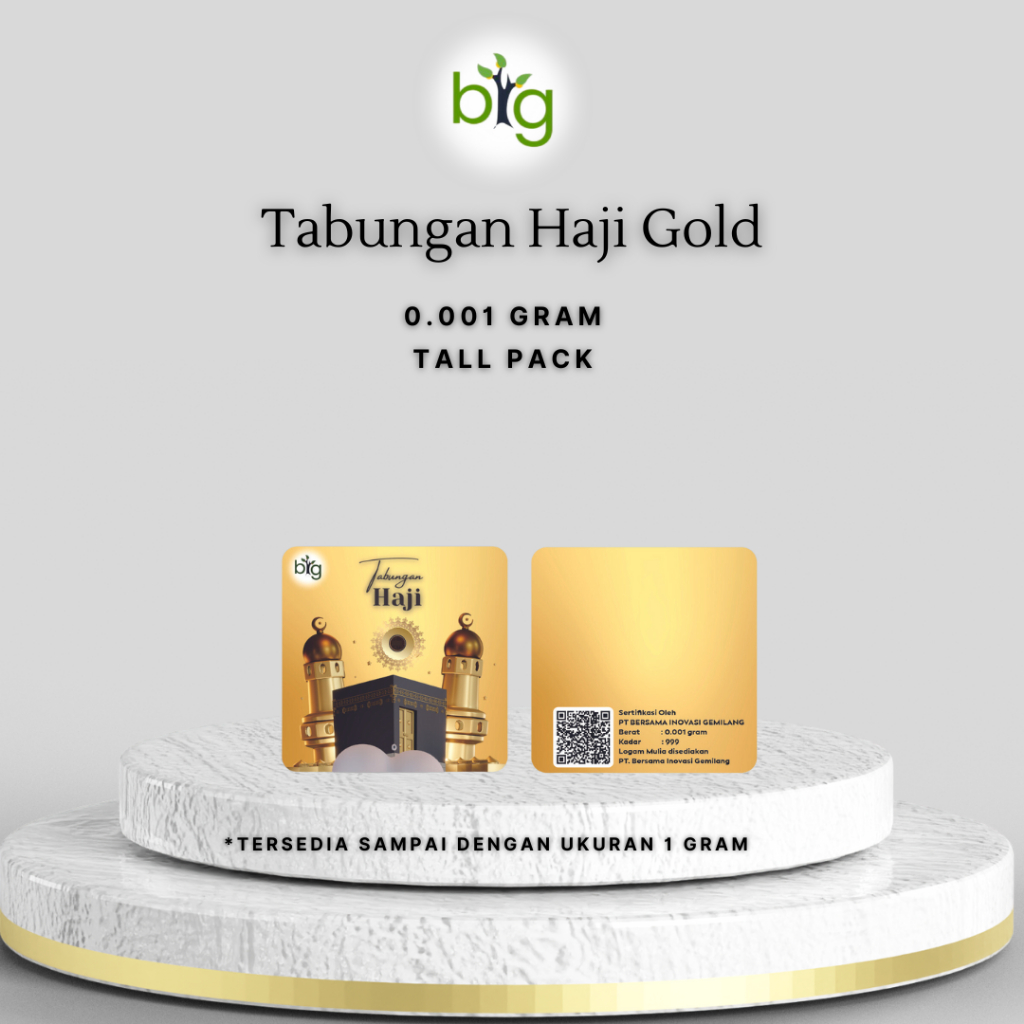 Logam Mulia/BIG GOLD 0.001 gram edisi Tabungan Haji Gold Tall Pack (2023)