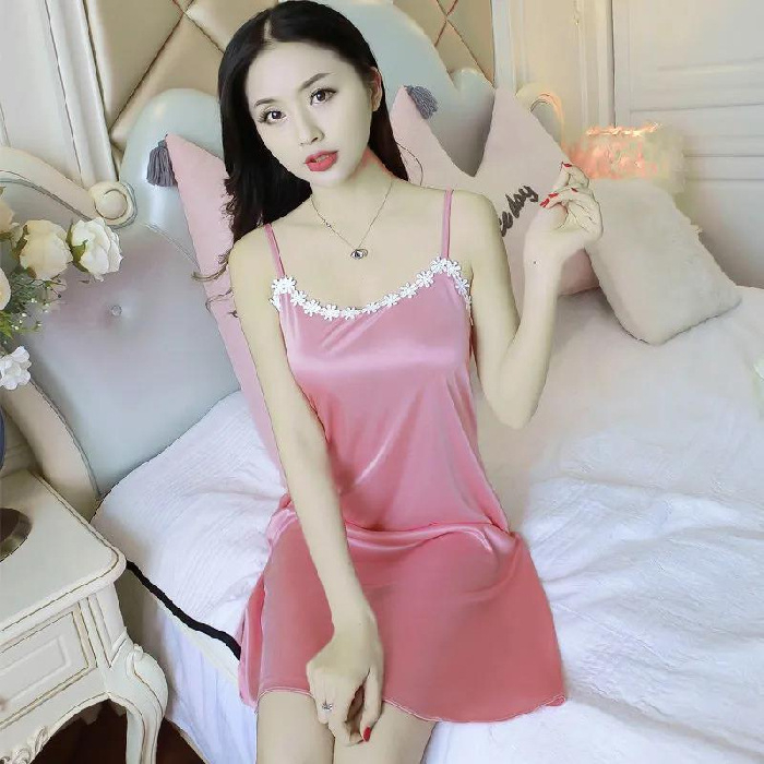 JC3003 Promo Baju Tidur Lingerie Wanita Import Korea Sexy Free Size 2023 Satin Adem Reseller Dropship