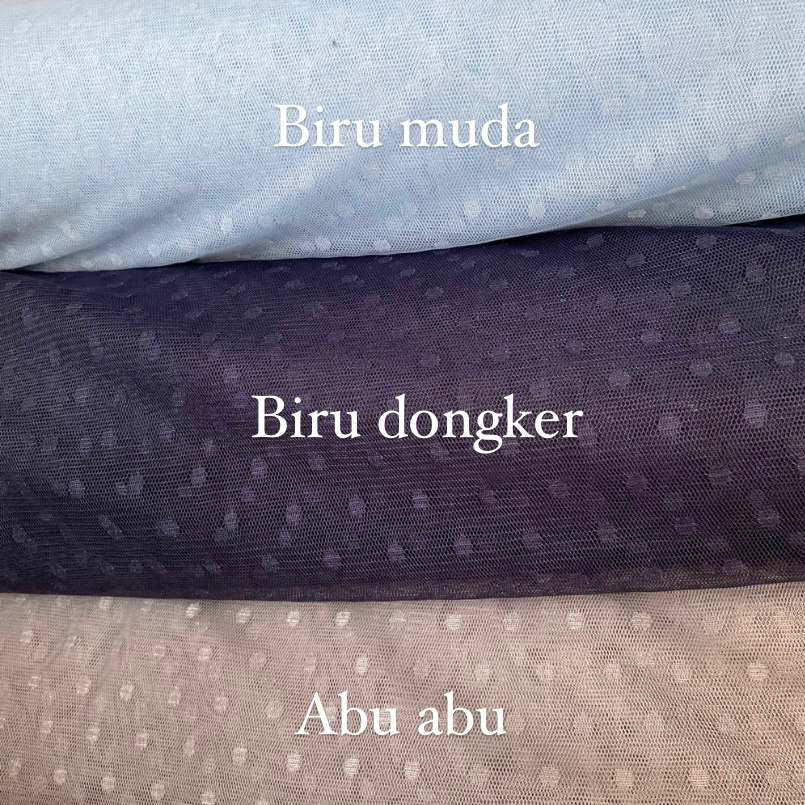 Kain Tile Polkadot/Tulle Dot/Tulle Polkadot (per setengah meter)