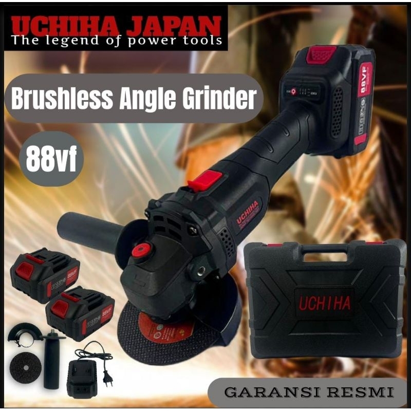 PromoMesin Gerinda Baterai Cordless angle Grinder uchiha tahan panas tercanggih  power full