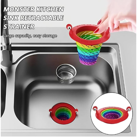 Saringan Wastafel Cuci Piring Lucu Unik Dapur Kamar Mandi Lubang Saluran Air Rainbow Filter