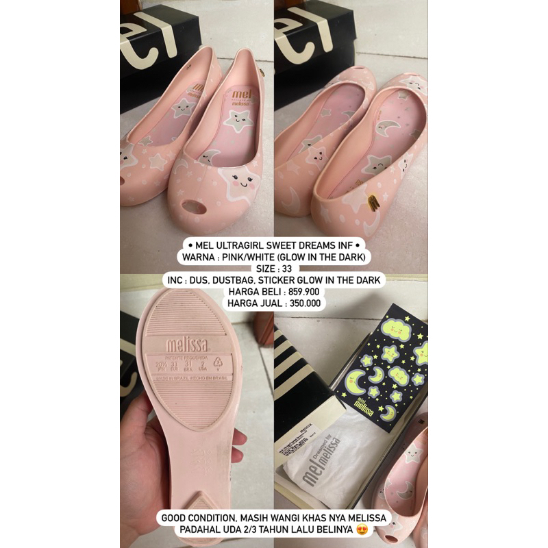 FLAT SHOES ANAK MINI MELISSA 100% ORIGINAL