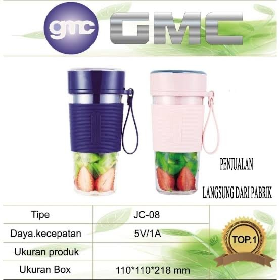 blender juicer portable 2 mata pisau blender kaca mini cangkir gelas blender portable 380ml