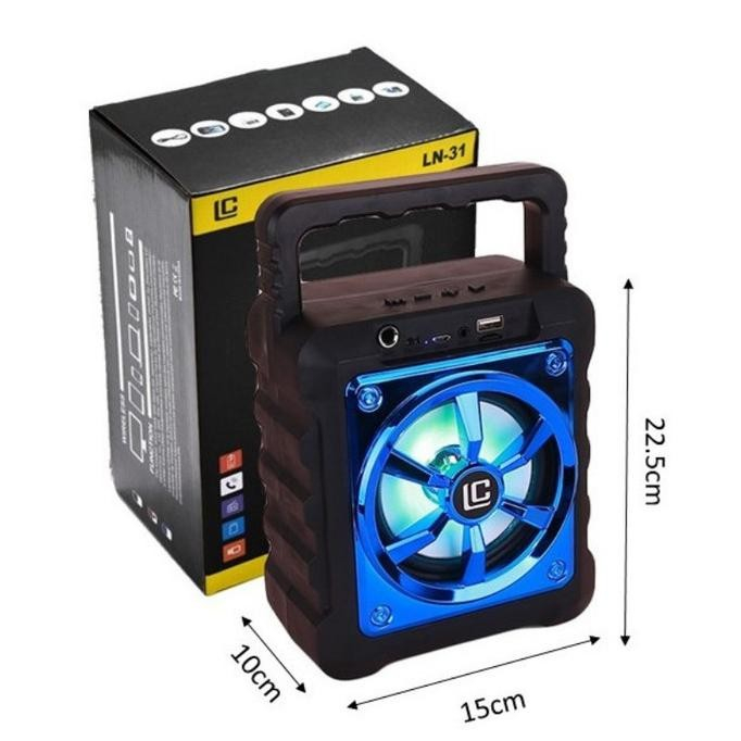 Speaker Bluetooth Tenteng Portable Super Bass Bisa Karaoke LN-31 - XOBOX