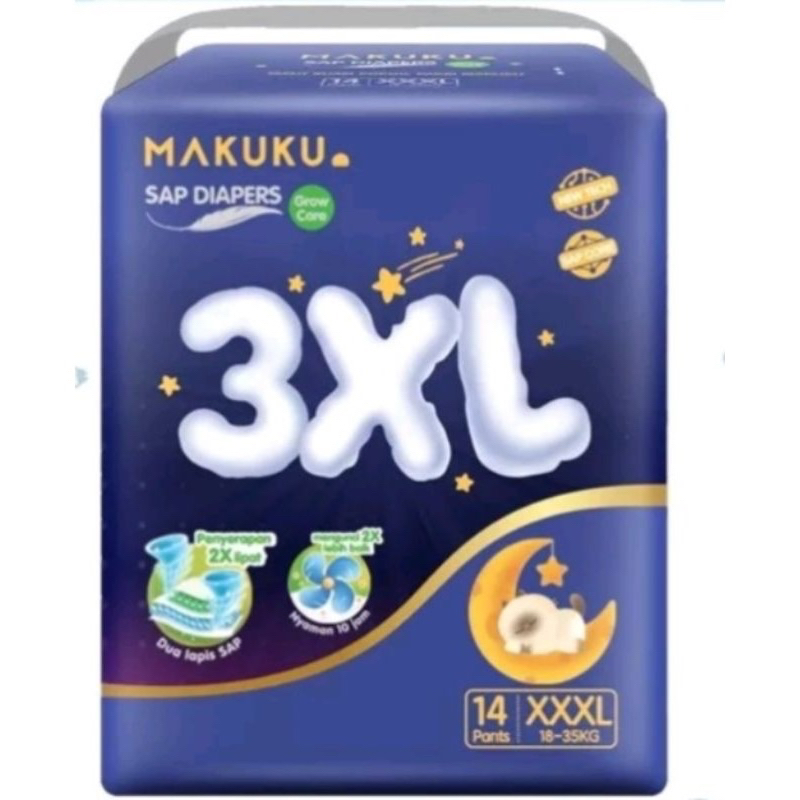 MAKUKU Grow Care XXXL / MAKUKU XXXL diapers