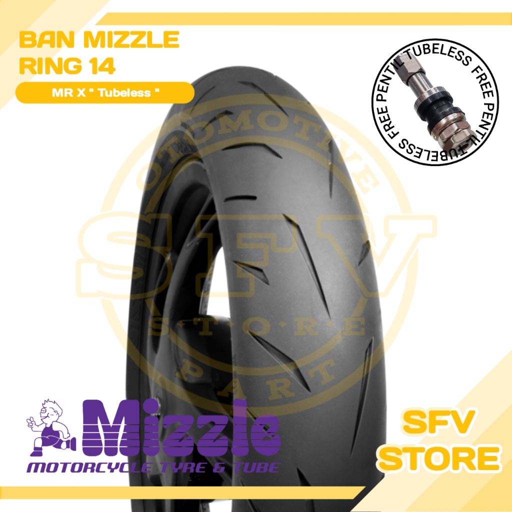 Ban MIZZLE Ring 14 80/80 90/80 MR X Tubeless Matic