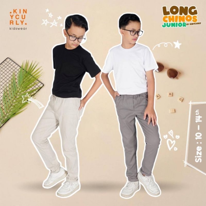 celana chinos celana panjang anak perempuan laki-laki unisex kinycurly
