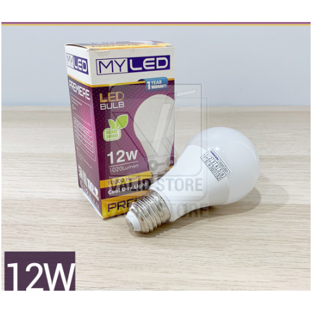 Lampu LED merk MYLED PREMIERE 12 watt LED BULB - Putih