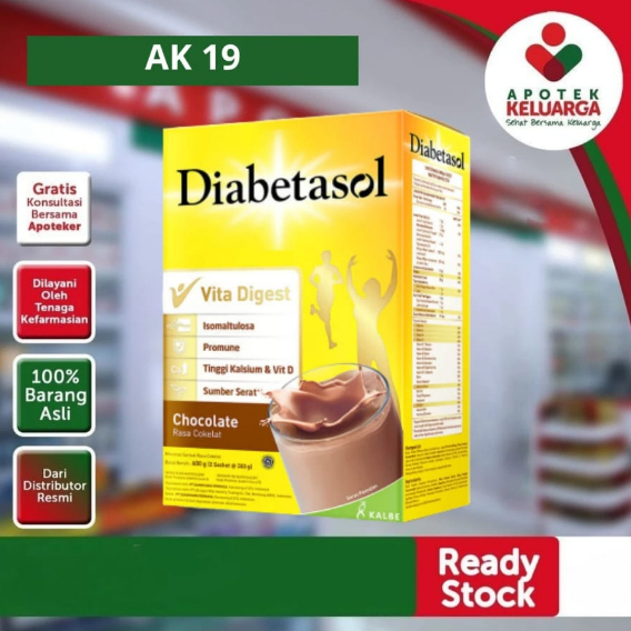 

Diabetasol Vita Digest 600 gram g - Susu Rasa Chocolate Coklat Cokelat