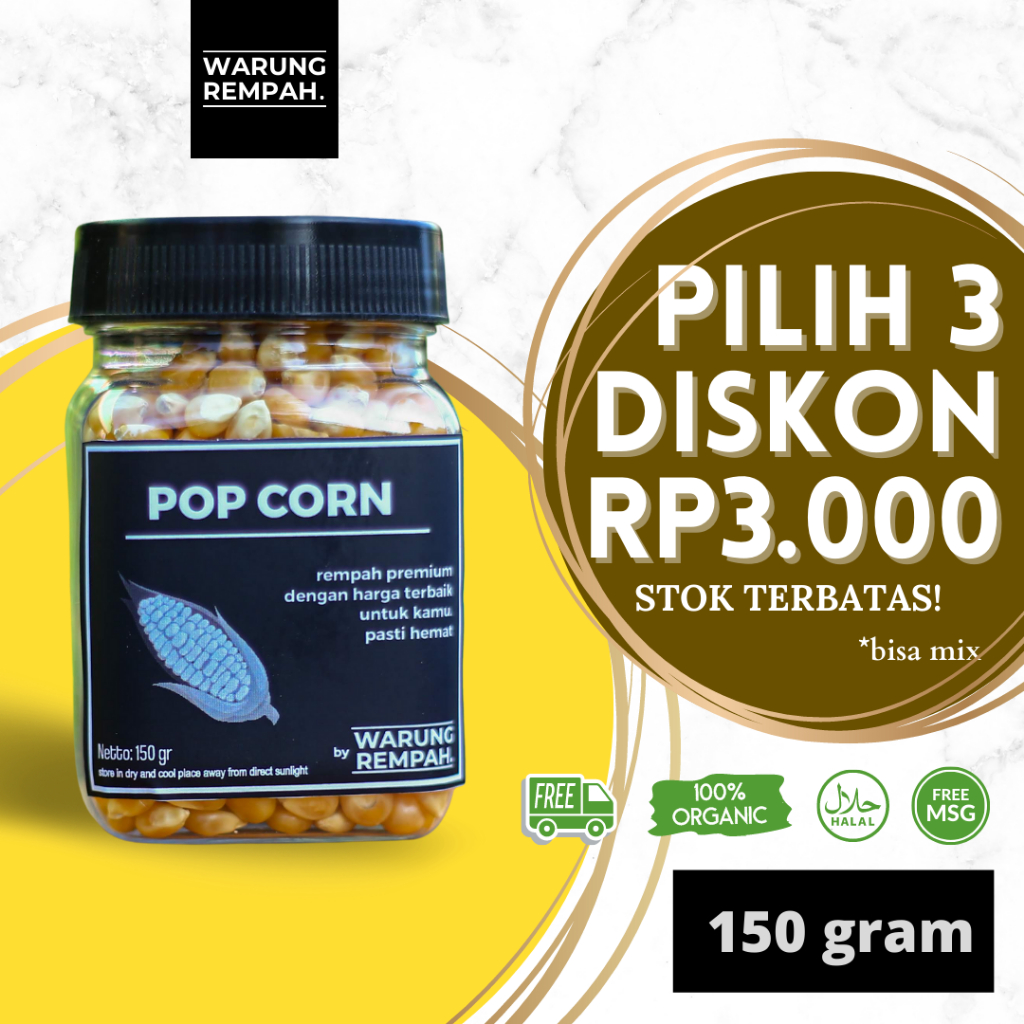 

Jagung Pop corn Popcorn Siap Goreng