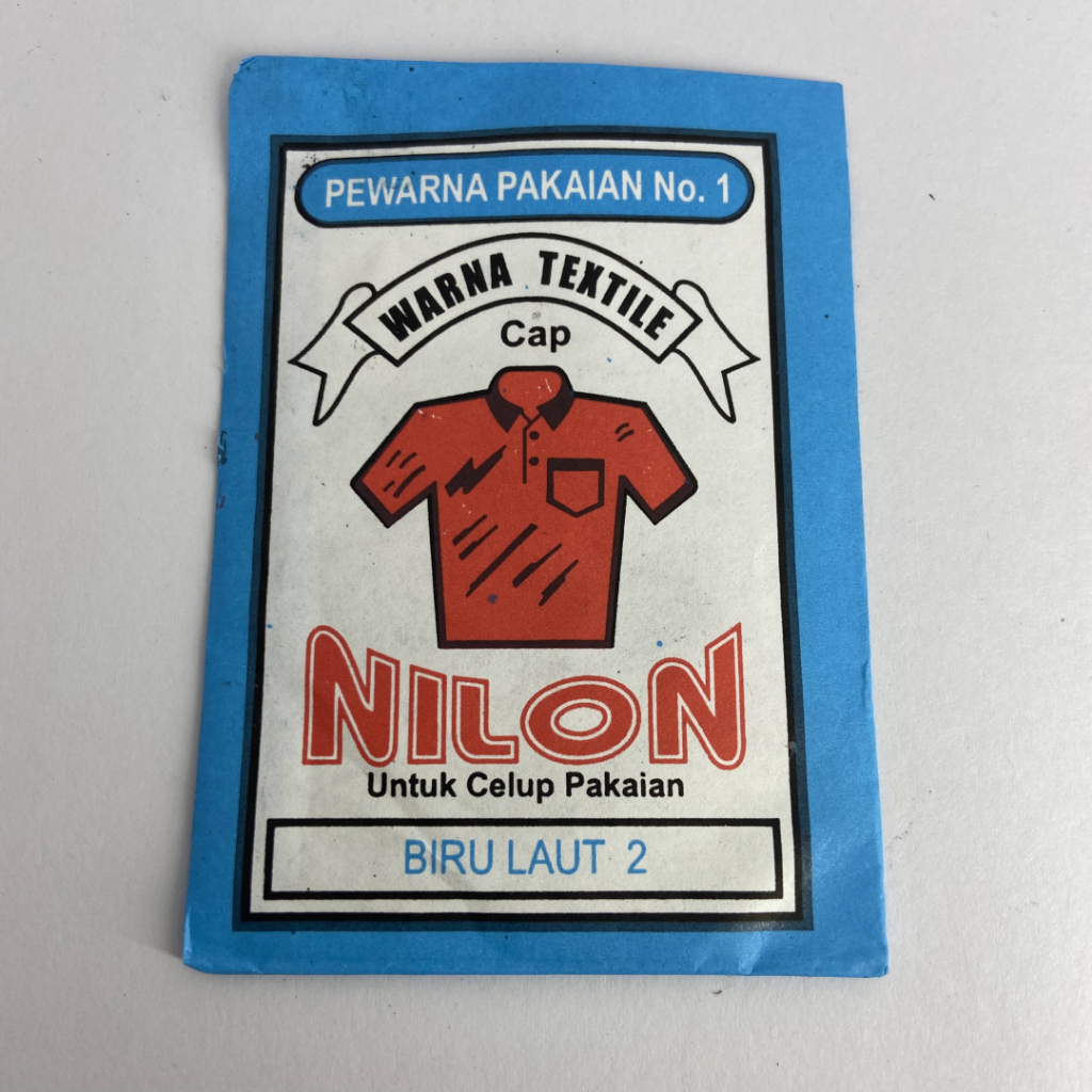 Wenter Wantex NILON Warna BIRU LAUT Bubuk Powder Serbuk Wantek Pewarna Textil Kain Pakaian Baju Kaos