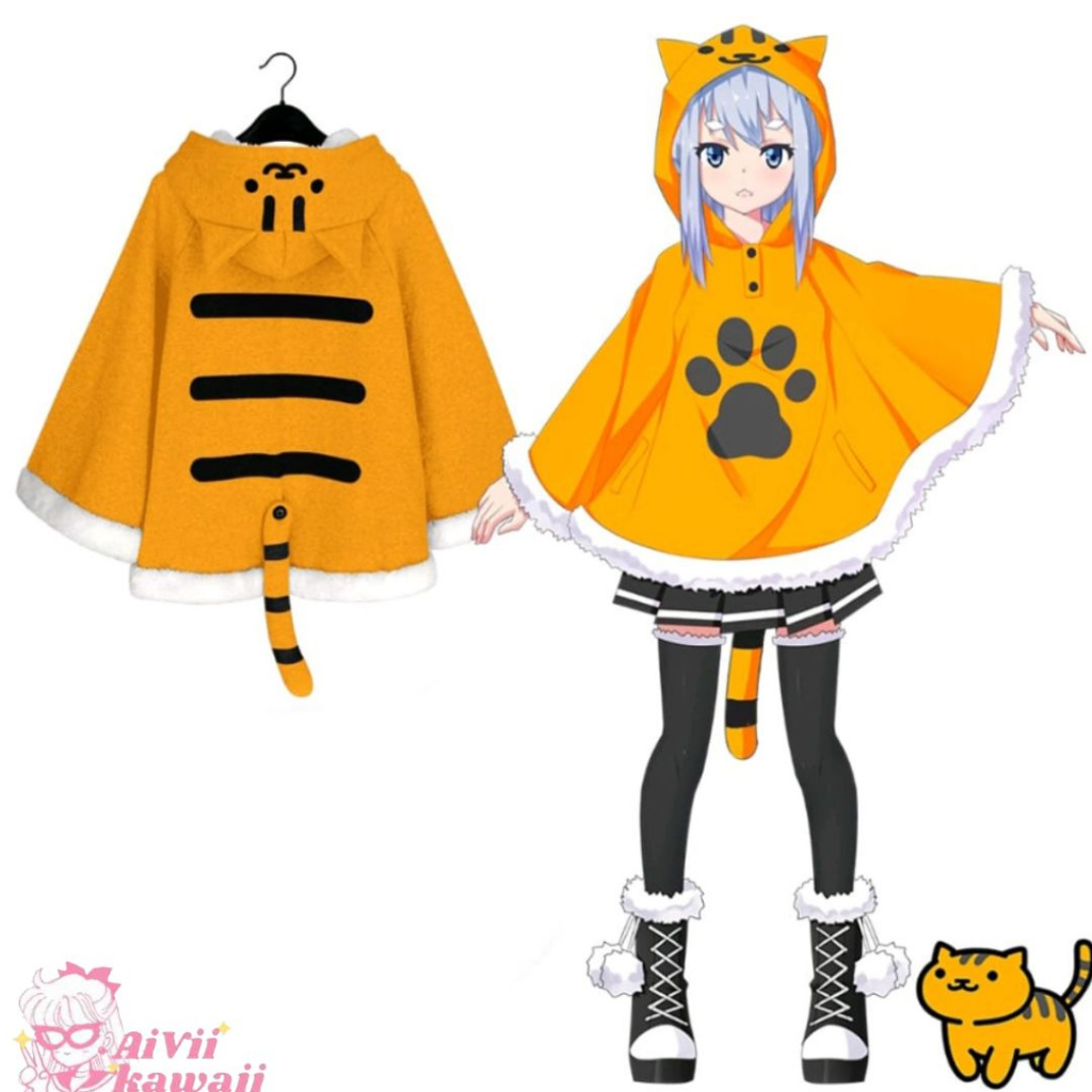 NEKO ATSUME JUBAH HOODIE KAWAII