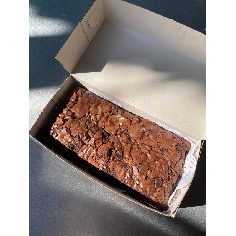 

fudgy brownies panggang/chewy&crunchy ukuran 20x10