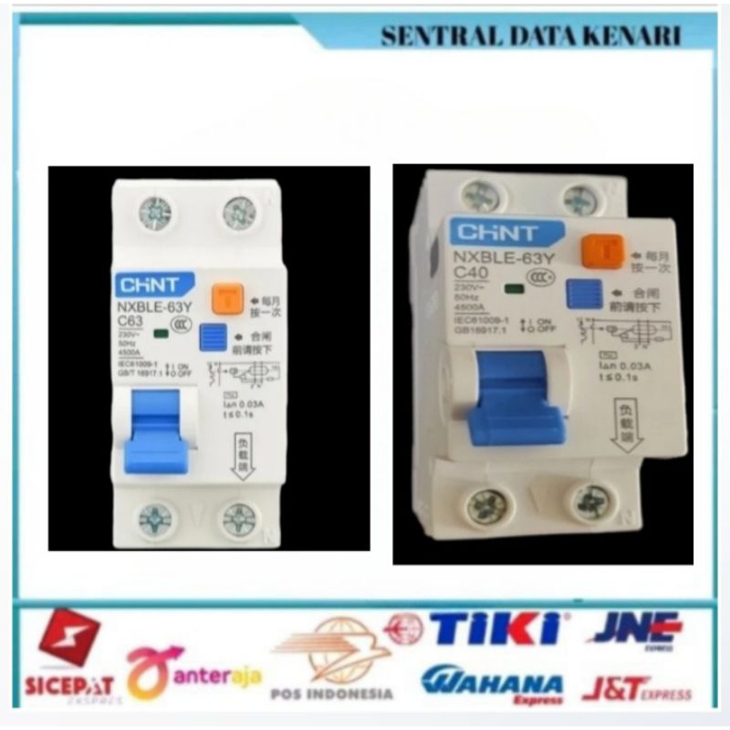 Chint NXBLE-E63Y Residual Current Operrated Circuit Breker (RCBO) 40 A