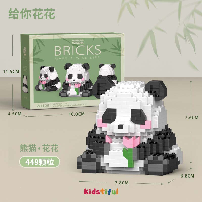 Nano blocks Seri Panda Blok Bangunan Mainan Blok Bangunan Blok Bangunan Konstruksi Nanoblocks Panda Blok Bangunan Panda