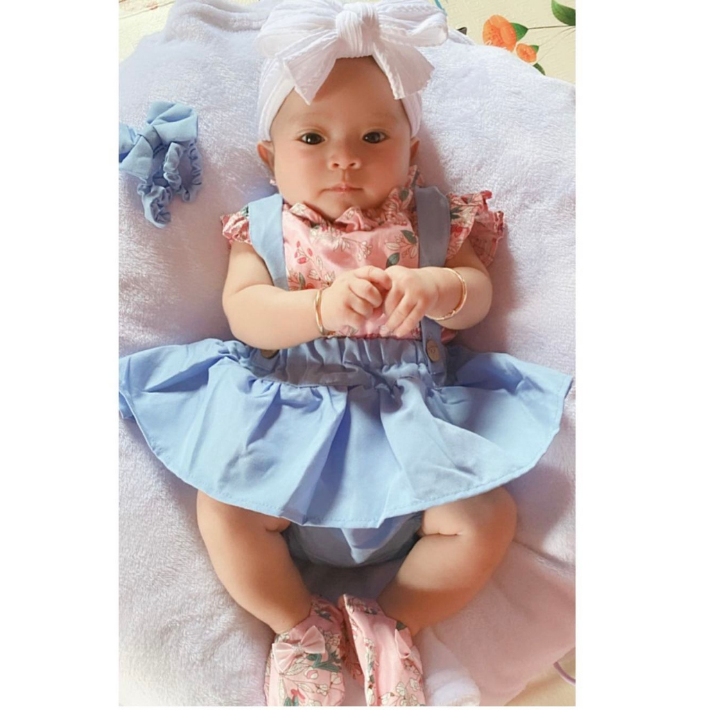 Jumper Baju Setelan Jumpsuit Bunga Bandana Sepatu Pergi Lucu Fashion Anak Bayi Perempuan Cewek AIKO / CLAIRE B / FLORIDA / AUDY CLARA GIANNA MICHA MICHELLE SIENA