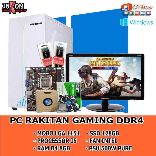 PC RAKIT GAMING LGA 1151 DDR4 PC RAKITAN SIAP PAKAI