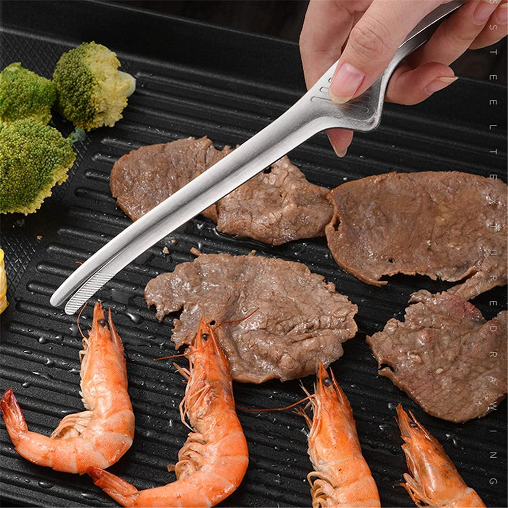 Capitan Daging BBQ Jepitan Makanan Stainless Steel 24.3cm - SY-TWS0007 - Silver