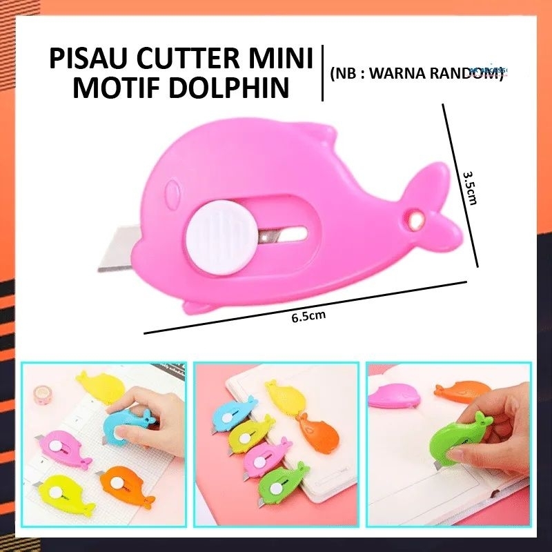 

PISAU CUTTER MINI MODEL DOLPHIN / PISAU MINI PEMBUKA PAKET / PISAU PEMOTONG KERTAS / PISAU UNBOXING PAKET