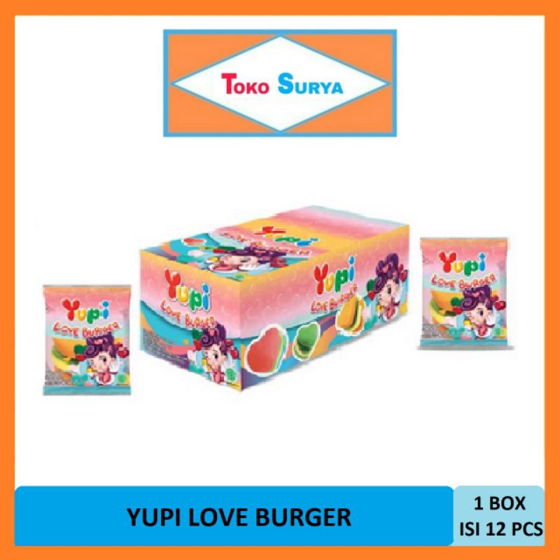 

Yupi Love Burger Gummy Candies 12 Pcs x 10 Gr