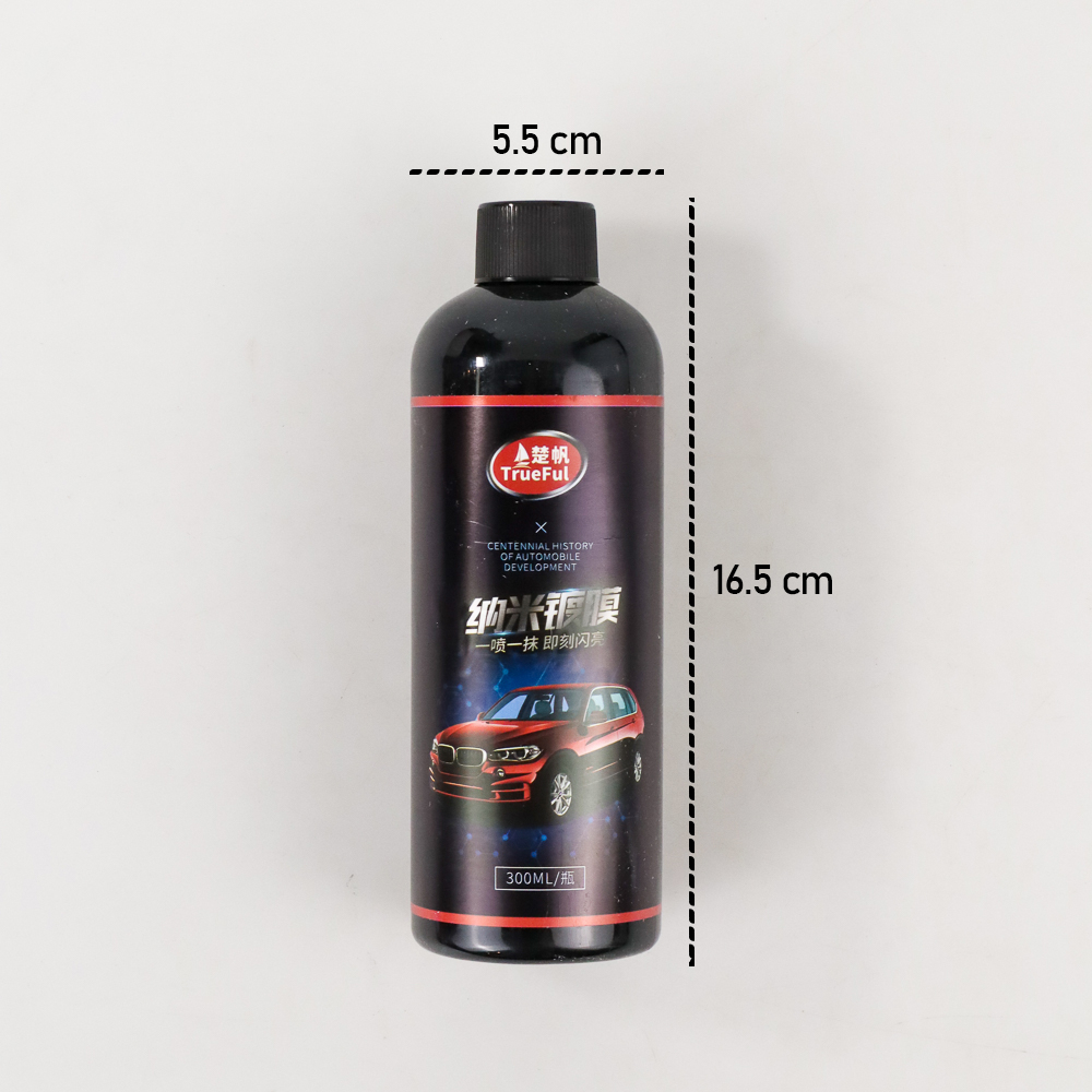 TRUEFUL Cairan Anti Air Kaca Mobil Hydrophobic Nano Coating 300ml - TF-6 - Black