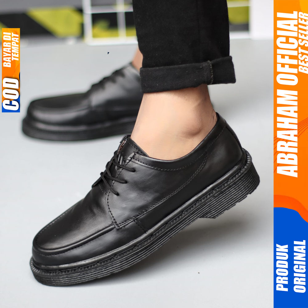 Sepatu Formal Docmart Hitam Pantofel Casual Kulit Pria