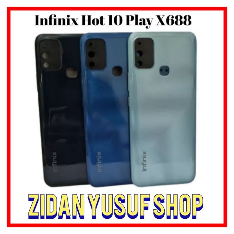 BACKDOOR BACK COVER CASING TUTUP BELAKANG INFINIX HOT 10 PLAY / X688 / X688B / X688C ORIGINAL