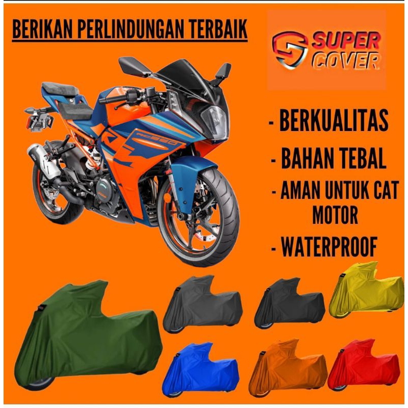 COVER MOTOR/SARUNG MOTOR KTM RC 390 XTREME OUTDOOR PREMIUM SUPER COVER WATERPROOF