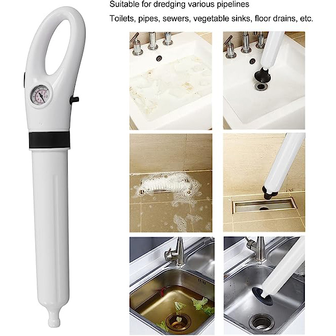 Tembakan Plunger Toilet Powerful Dredger - EM7 - White