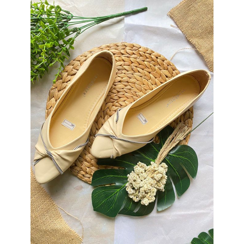 FLAT ZIPPER RIBBON - Flatshoes Sandal Wanita RS 45