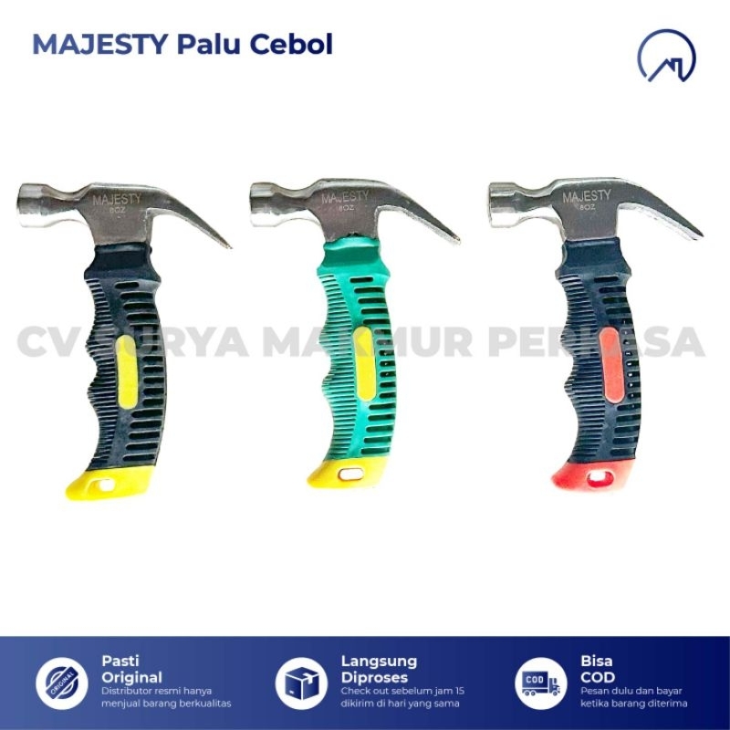 MAJESTY Mini Claw Hammer / Palu Kambing Mini 8 oz / Palu Cebol 8oz Gagang Fiber