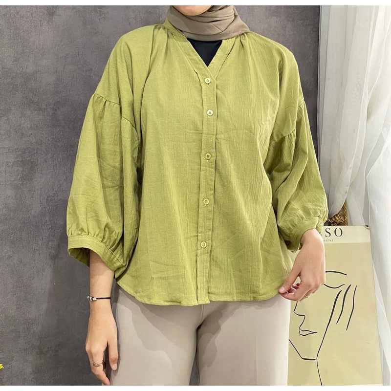 EMILY BLOUSE BALON LINEN CRINKLE