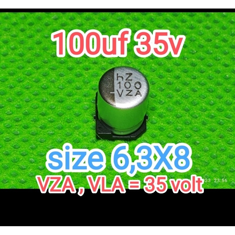 Solid kapasitor capasitor elko elco SMD 100uf 35v 100 uf 35 volt VZA High quality product
